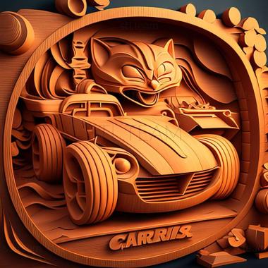 3D model Garfield Kart Furious Racing game (STL)